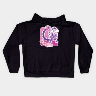 Scorpio Colorful Zodiac Sign Cartoon October November Kids Hoodie